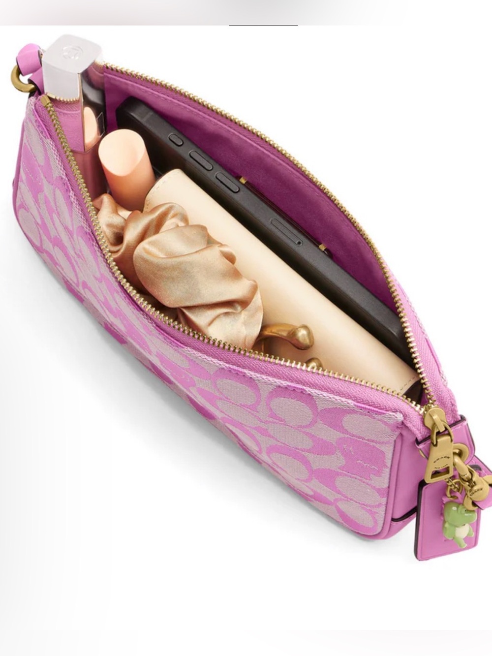 BRAIN DEAD X COACH SIGNATURE JACQUARD PLAZA BAG - FUCHSIA - Picture 2 of 6